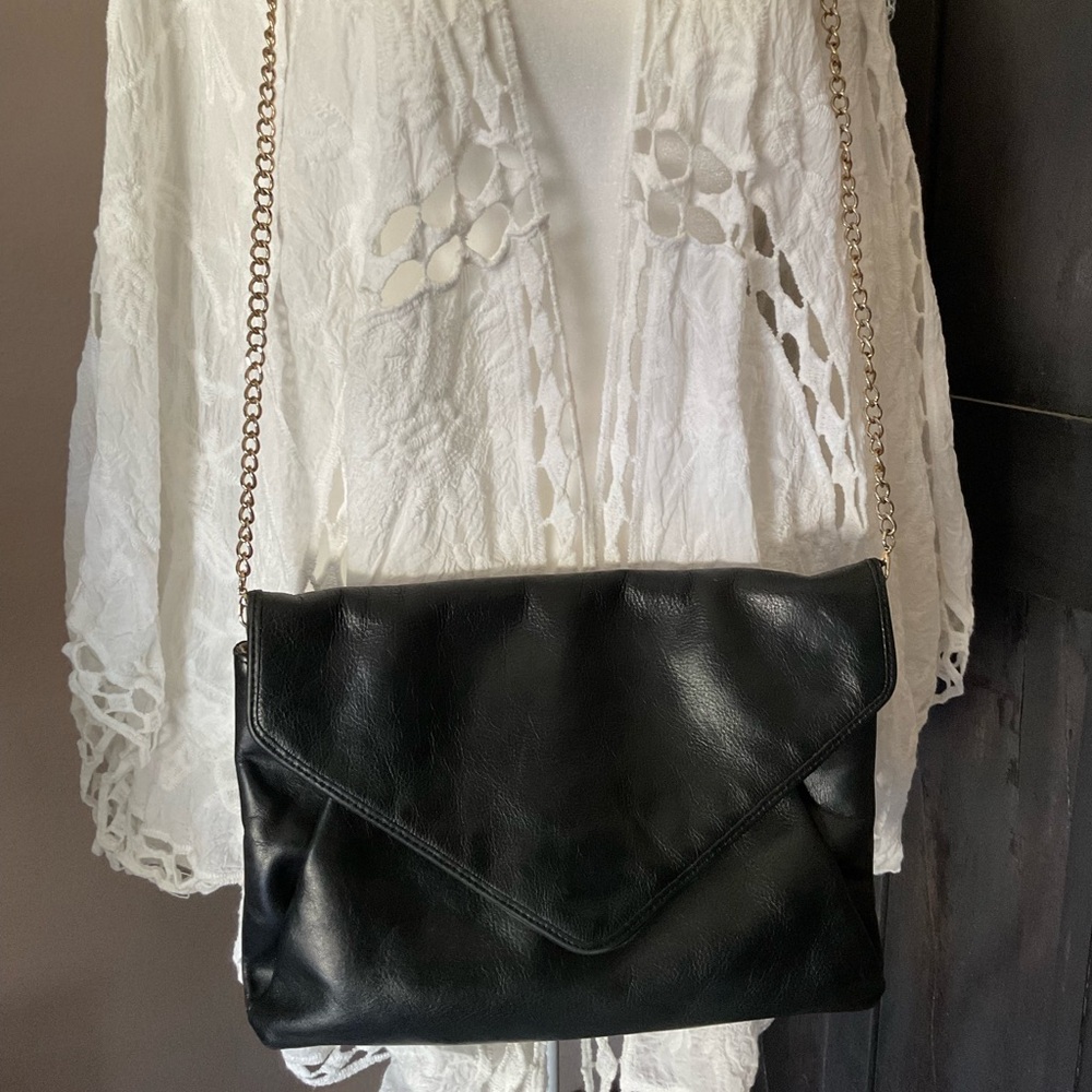 Halogen Leather Clutch/Crossbody Bag